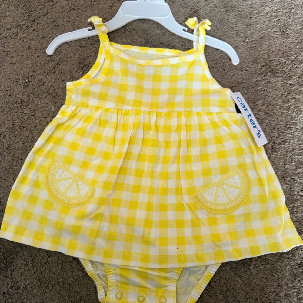 Carter's Yellow Gingham Baby Dress